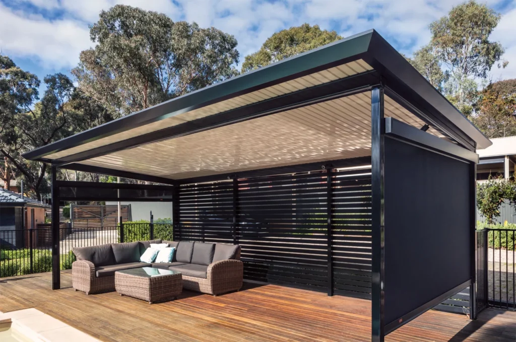 Shade system installed to improve comfort and usability.