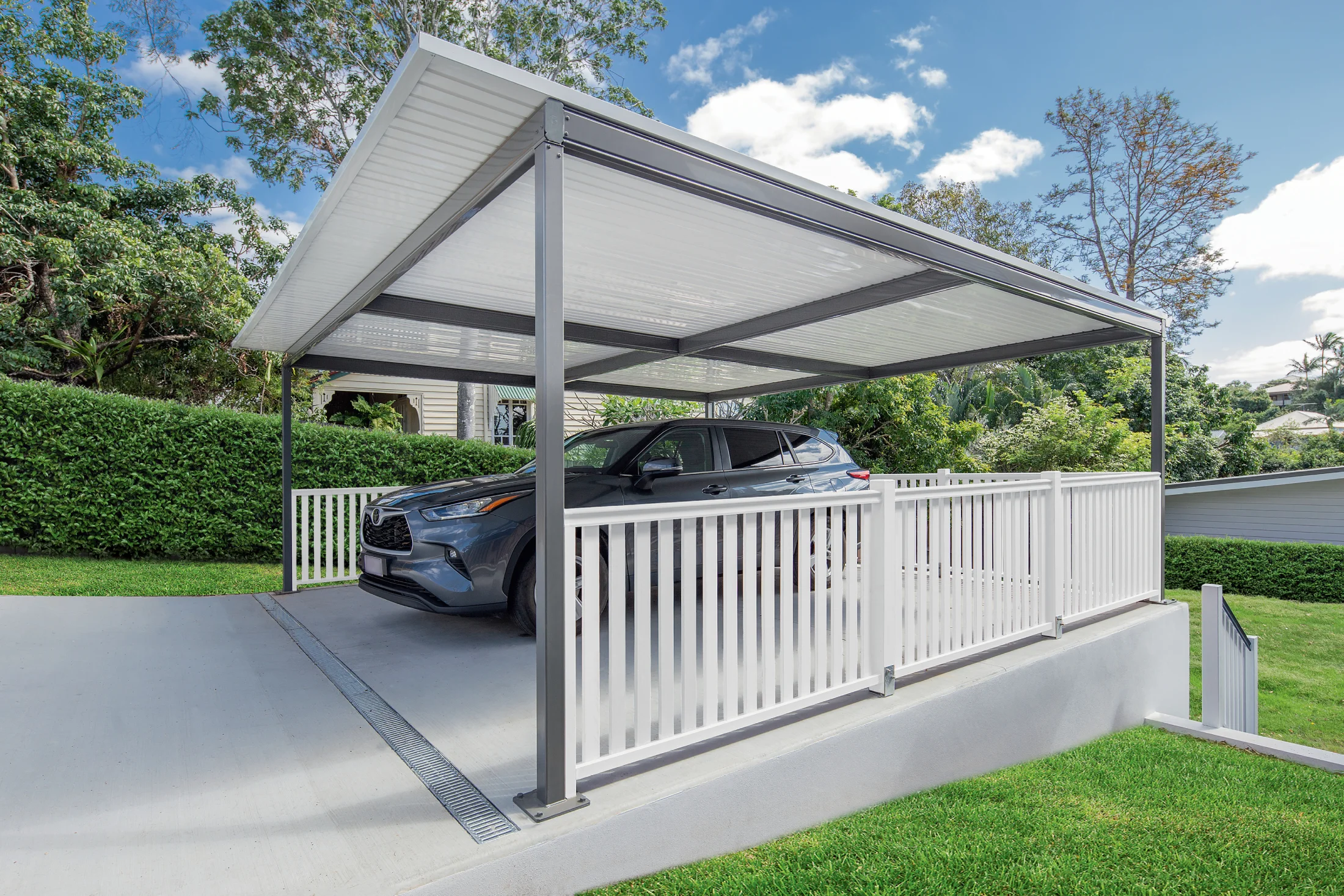 Waikato Shade Solutions outdoor shade installation for a residential property.